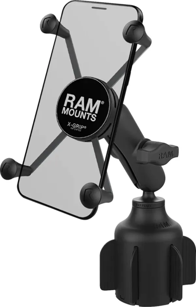 RAM MOUNTS X-gripPhone Mount With Stubby Cup Holder Base Black -f76f4a9e845b82810759e73222e0e60d.webp