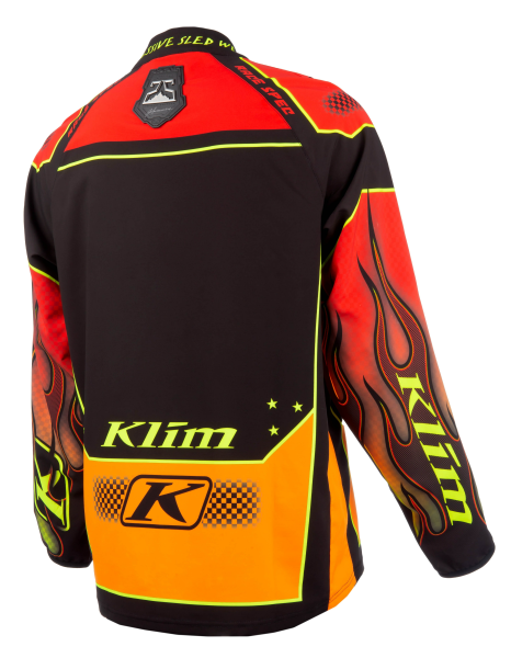 Pulover Klim Revolt Aggressive Sled Wear 1/4 Zip Throwback Flames-4