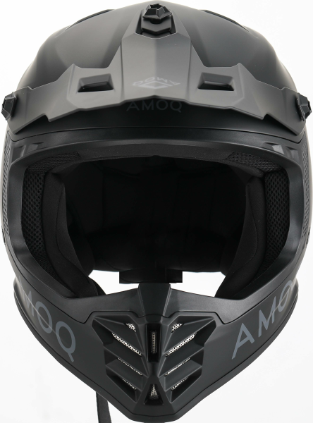 AMOQ Meteor V2 JNR MX helmet Blackout YS (47-48)-3