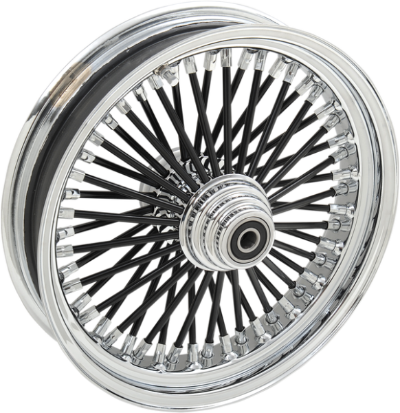 Fat Daddy Black 50-spoke Radial Laced Wheel Black, 3, nordicamoto.ro
