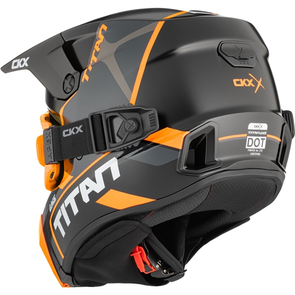 CKX Helmet Titan AMS Conrod Orange Matt + Goggles, M, 2, nordicamoto.ro