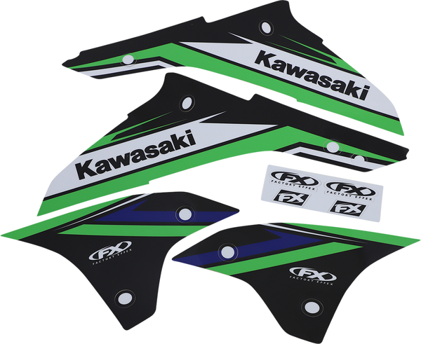 Evo Graphics Kit Black, Green, 2, nordicamoto.ro