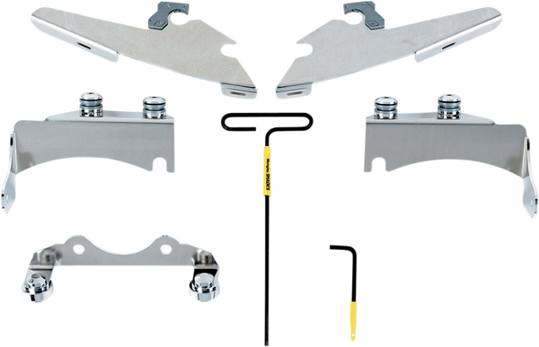 Fats/slim Windshield Trigger-lock Complete Mount Kit Polished, 1, nordicamoto.ro
