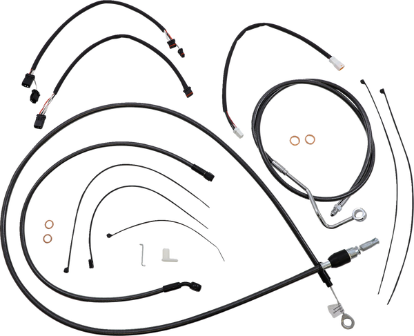 Black Pearl Designer Handlebar Installation Kit Black, 1, nordicamoto.ro