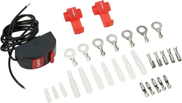 MOOSE RACING Universal On-off Flat Mount Toggle Switch Black, Red -0