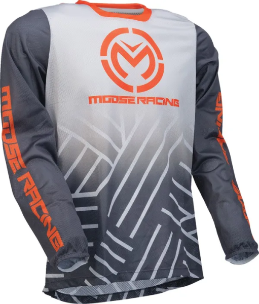 Tricou MOOSE RACING Sahara Gray/Orange-3