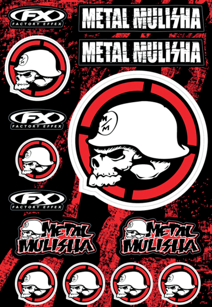 Decal Sheet Black, Red, White, 1, nordicamoto.ro