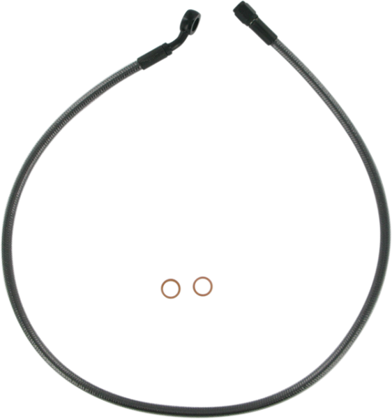 Alternate Length Designer Series Braided Non-abs Front Upper Brake Line Kit Black, Black Pearl, 1, nordicamoto.ro