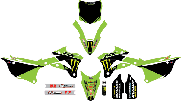 Complete Graphics Kit Black, Green, 2, nordicamoto.ro