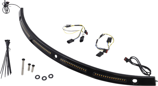 Genesis® 4 Dynamic Led Batwing Windshield Trim Black, 1, nordicamoto.ro
