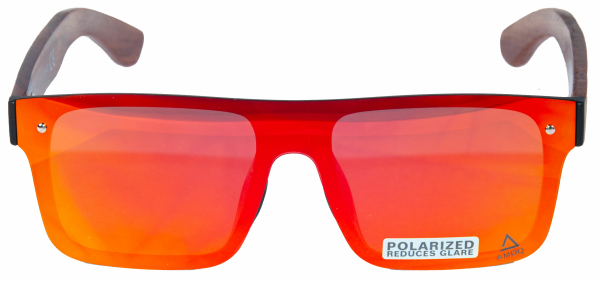 AMOQ Burst Sunglasses PLRZD Wood-Red mirror-0