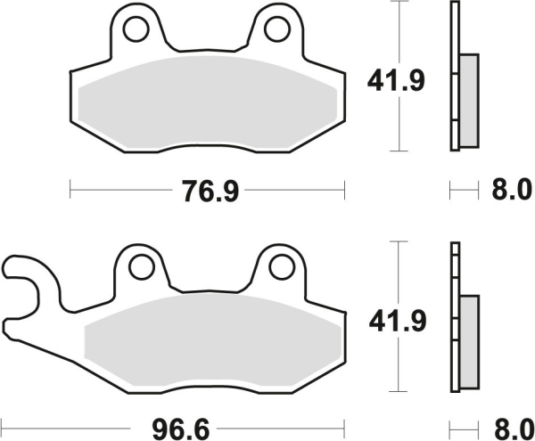 Placute frana fata/spate TRW Sinterizate OFFROAD APRILIA SX 125 '18 -/HONDA NSR 150 '02-/KAWASAKI KLX 125 '10-'13/KDX 250 '90-'94/KLX 250 '09-'17/KLF 300 '89-'07/YAMAHA WR 125 '91 -'97/TT 350 '91-'95/XTZ 750 '89-'97