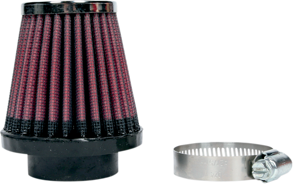Universal Round Tapered Type Clamp-on Air Filter Black, Red, 1, nordicamoto.ro