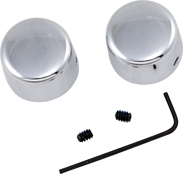 Chrome Handlebar Riser Bolt Caps Silver, 2, nordicamoto.ro