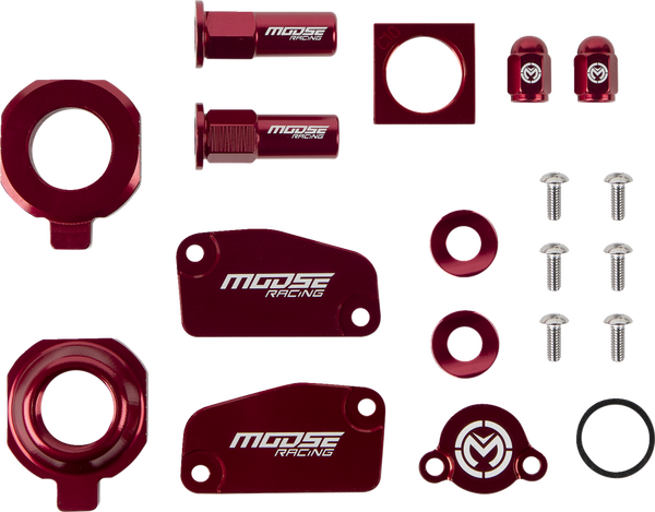 MOOSE RACING Bling Pack Kit Red, Anodized, 1, nordicamoto.ro