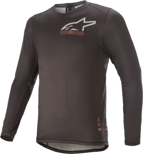 Alps 6 V2 Long Sleeve Bicycle Jersey Black 
