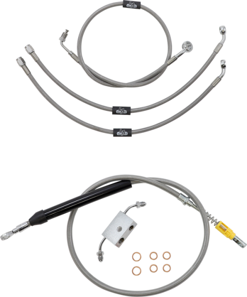 Standard Stainless Braided Handlebar Cable/brake Line Kit Silver, 1, nordicamoto.ro