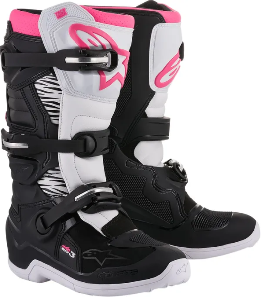Cizme dama Alpinestar Stella Tech 3 Black White Pink-7