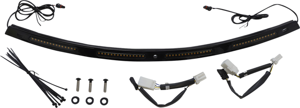 Genesis® 4 Dynamic Led Batwing Windshield Trim Black, 1, nordicamoto.ro