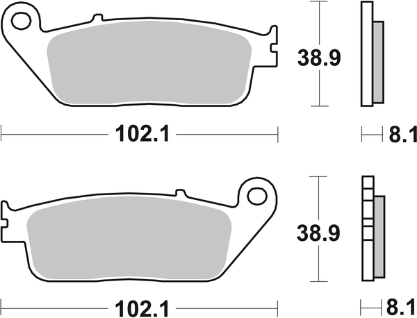 Ms Scooter Maxi Sintered Brake Pads, 2, nordicamoto.ro