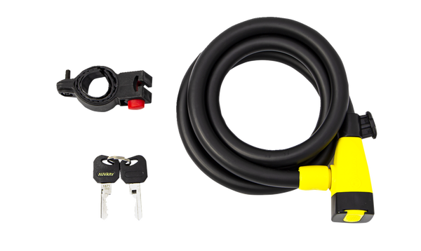 Spiral Lock Spirale City/coiled Cable Black, Yellow, 1, nordicamoto.ro