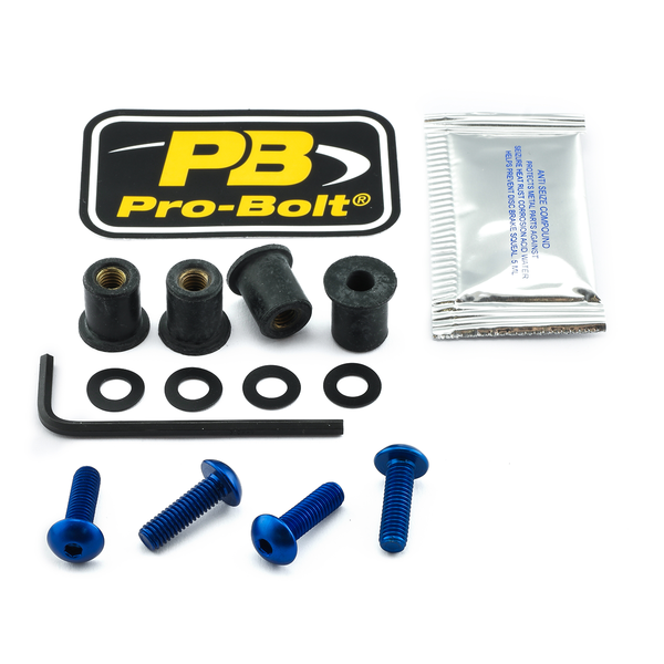Screen Bolt Aluminium Blue, 1, nordicamoto.ro