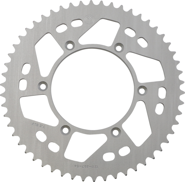 MOOSE RACING Rear Aluminum Sprocket Silver 