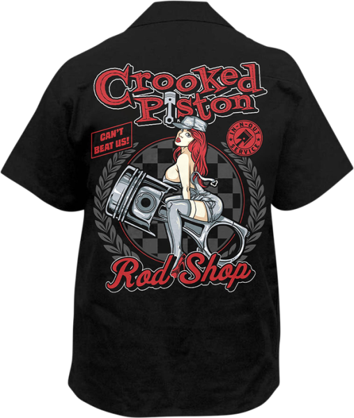 Crooked Piston Shirt Black 2XL, 2, nordicamoto.ro