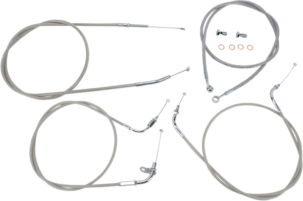 Stainless Handlebar Cable/line Kit Silver, 1, nordicamoto.ro