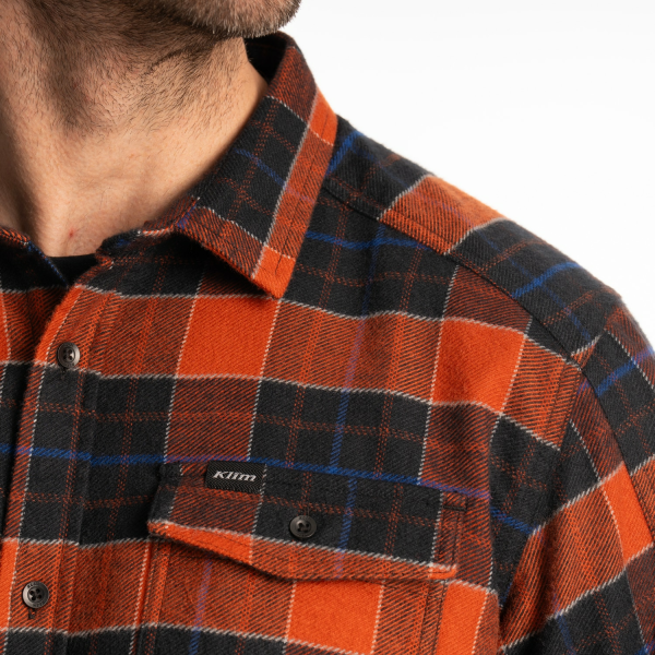 Camasa Klim Owen Heavyweight Flannel Picante - Black-13