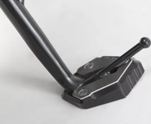Extensie pentru piciorul suportului lateral, negru, argintiu, 1, nordicamoto.ro