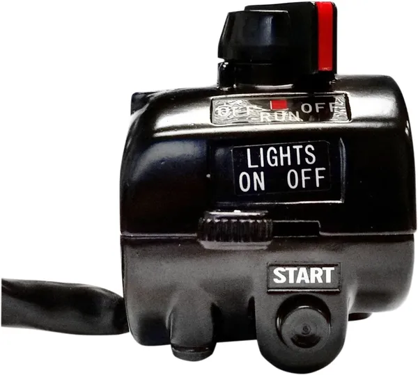 Vintage Style Handlebar Switch Black, Red