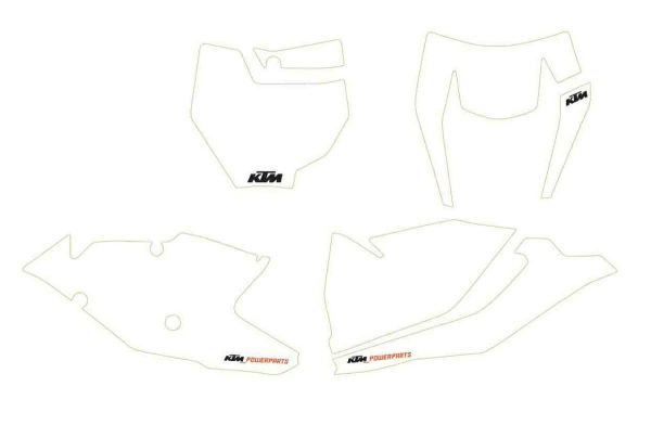 Set stickere pentru numere de concurs KTM 17-19 Alb-0