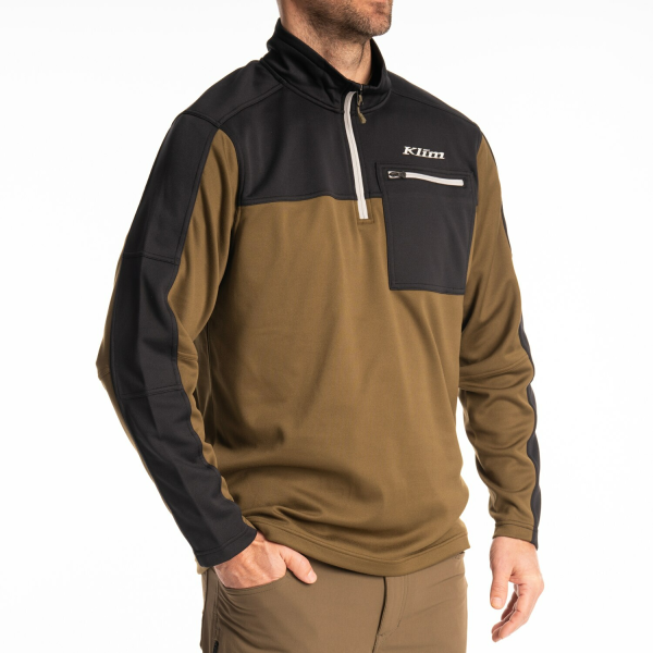 Pulover Klim Glacier 1/4 Zip Mid Layer Black-14