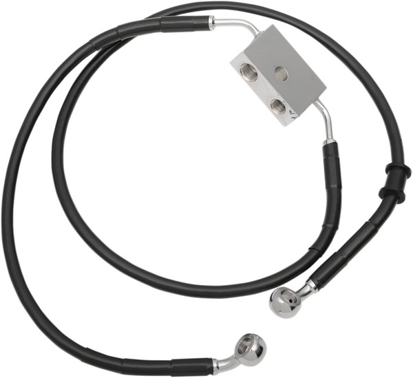 Extended Length Brake Line Black, Vinyl Coated Oversize [+203 mm (8'')], 2, nordicamoto.ro