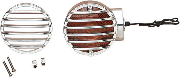 Turn Signal Lens Grilles Chrome, 1, nordicamoto.ro