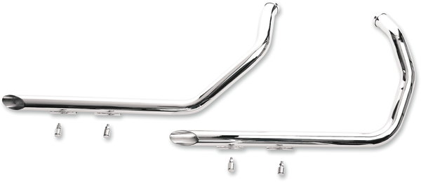 1-3/4(r) Dual Slash-cut Drag Pipes Chrome, 1, nordicamoto.ro