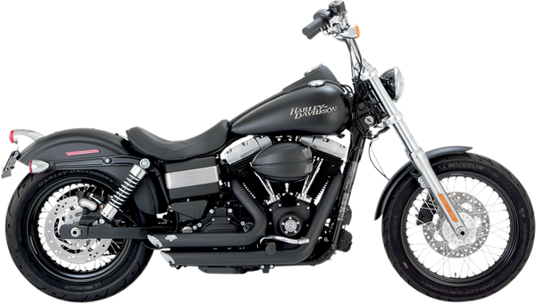 Shortshots Staggered Exhaust System Black, 3, nordicamoto.ro