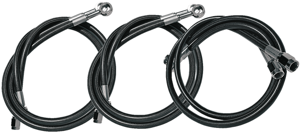 Extended Length Brake Line Silver Oversize [+152 mm (6'')], 1, nordicamoto.ro