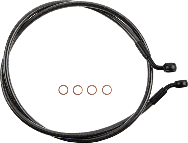 E-z Align Dot Braided Single Disc Front Brake Line Black, Black Pearl, 3, nordicamoto.ro