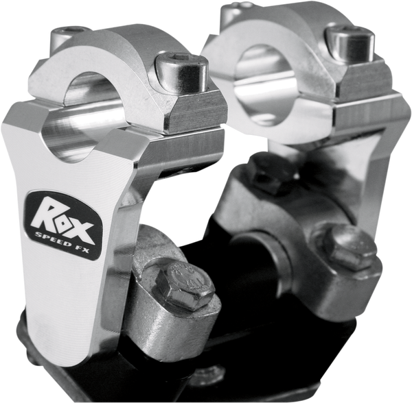 Pivoting Handlebar Riser For 7/8(r) Bar Clamps Silver, 2, nordicamoto.ro