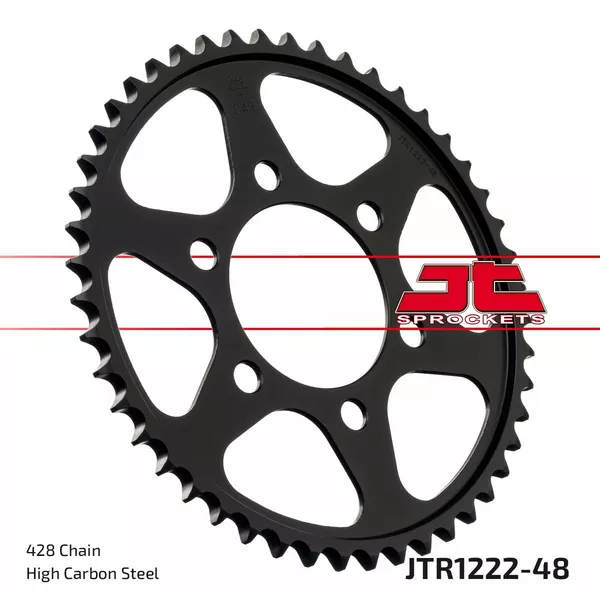 JT SPROCKETS Pinion spate negru, 1, nordicamoto.ro