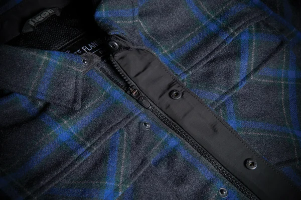 Geaca Textil Icon Upstate™ Riding Flannel Blue M, 6, nordicamoto.ro