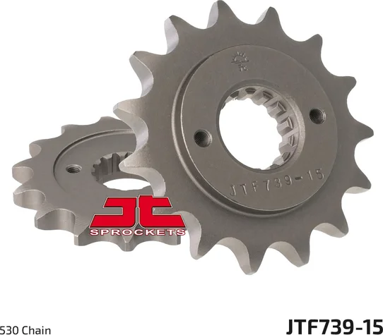 JT SPROCKETS Pinion față pentru arbore intermediar, finisaj natural, 1, nordicamoto.ro