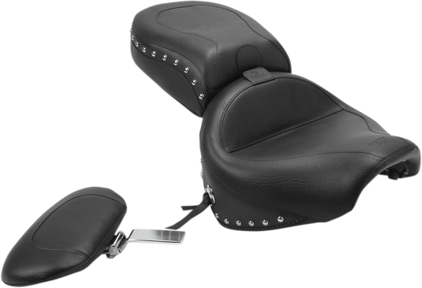 Wide Touring Seat With Driver Backrest Black, 1, nordicamoto.ro