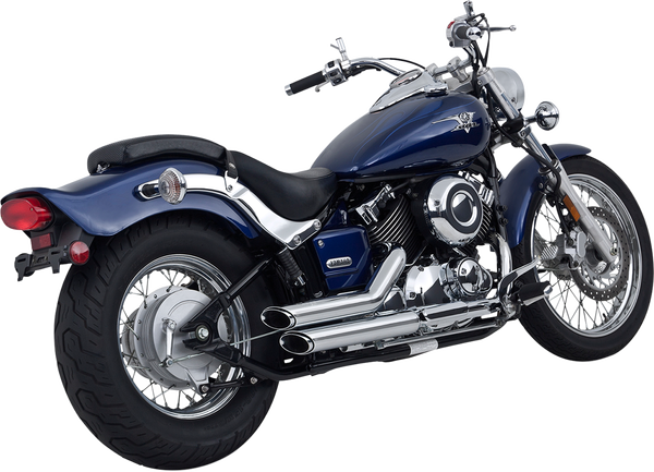 Shortshots Staggered Exhaust System Chrome, 1, nordicamoto.ro