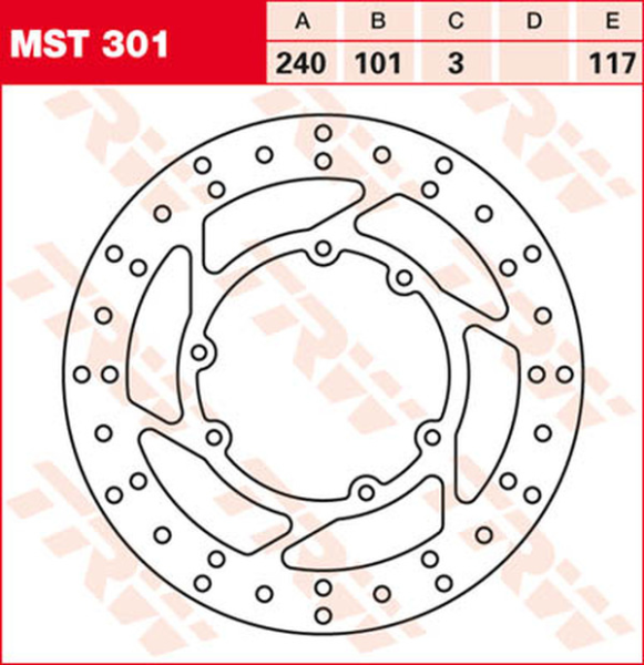 Round Fixed Brake Rotor 220-250mm Steel, 2, nordicamoto.ro