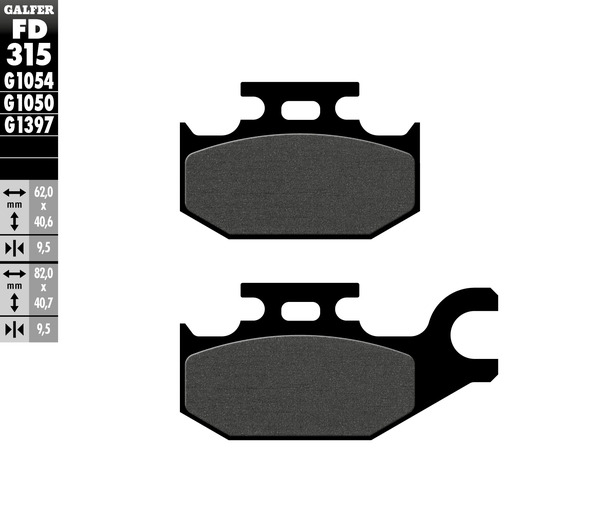 Semi-metallic Brake Pads, 2, nordicamoto.ro
