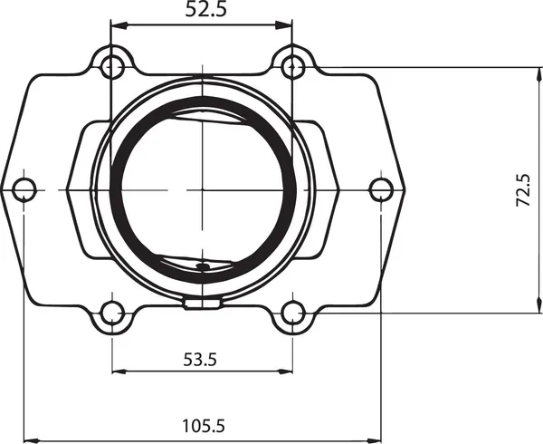 Carburetor Mounting Flange Black-0