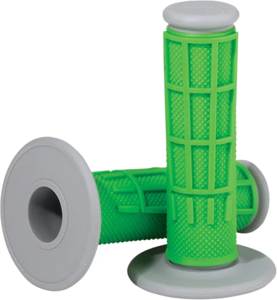 MOOSE RACING Comp Diamond Half Waffle Grips Green -0